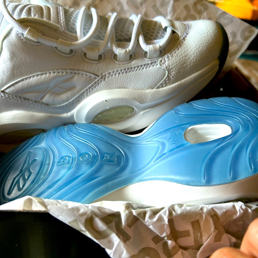 Iverson’s never been worn size 7 youth’s Question lows clear blue bottoms